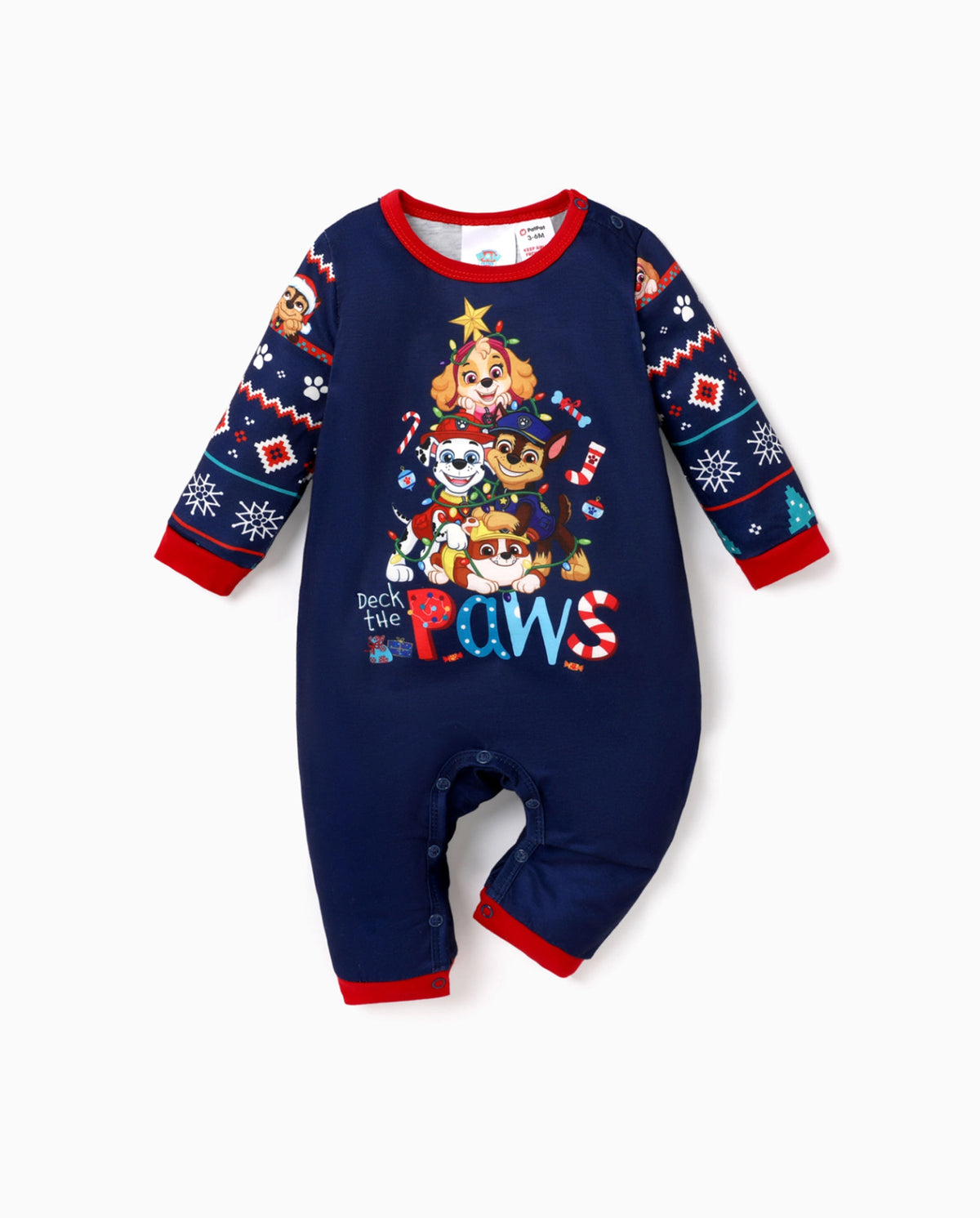PatPat PAW Patrol Matching Family Christmas Pajamas Fair Isle Navy