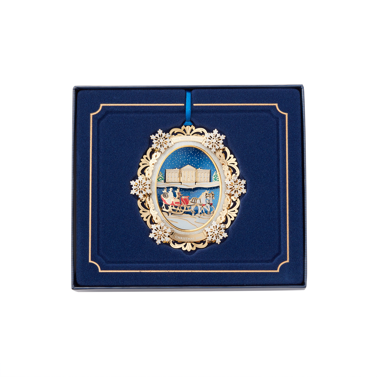 2004 White House Christmas Ornament, A First Family's Sleigh Ride
