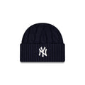 New York Yankees Short Cuff Cable Knit Navy Beanie Hat