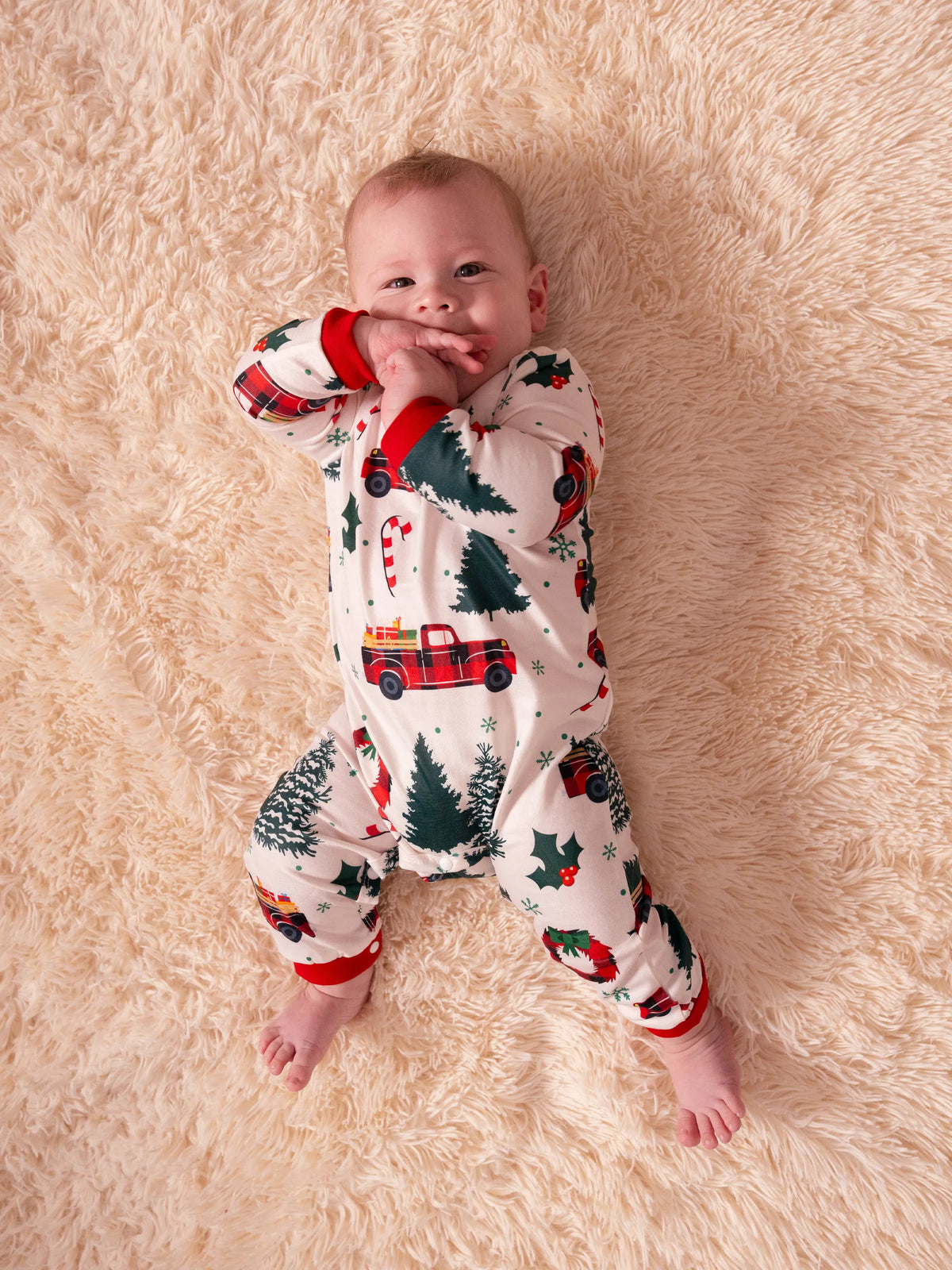PatPat Matching Family Christmas Pajamas Christmas Tree & Car Print