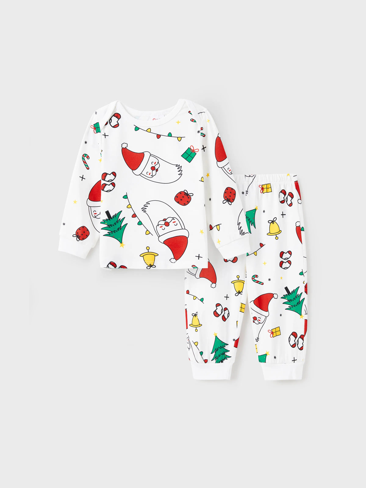 PatPat Matching Family Christmas Pajamas Christmas Tree & Santa Print White