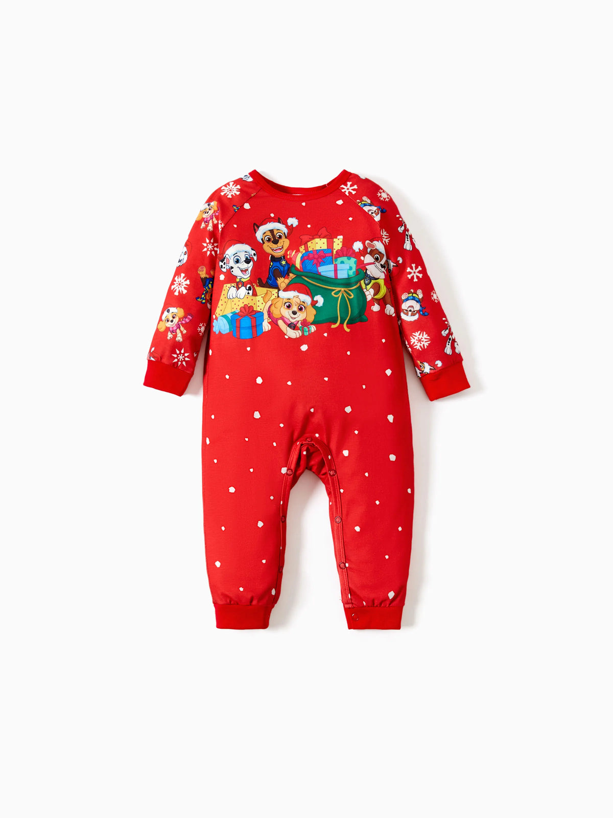 PatPat PAW Patrol Family Matching Christmas Pajamas Santa Hat Graphic Blue & Red