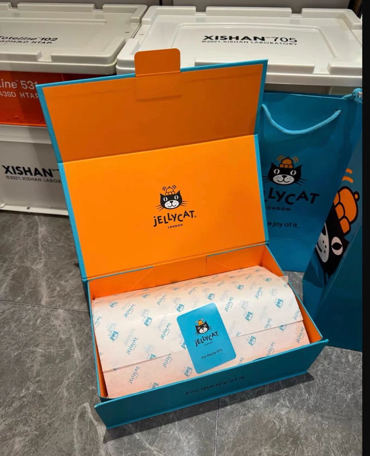 Jellycat Gift Box Set, Premium Plush Toy Packaging Box with Gift Bag & Wrapping Paper, 3 Sizes Available for Stuffed Animal Doll Present