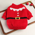 Christmas Santa Bow Dog Cat Knitted Sweater